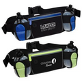 Sleek Water Resistant Sports Waist Pack w/ Dual Bottle Holder